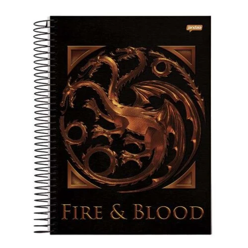Caderno Espiral A Casa do Dragão 10 matéria 160 Folhas - Jandaia