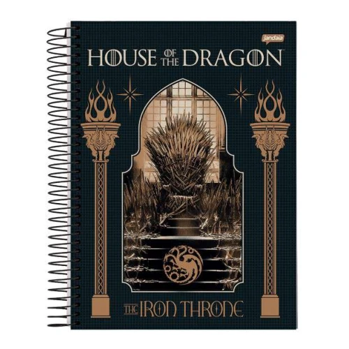 Caderno Espiral A Casa do Dragão 10 matéria 160 Folhas - Jandaia