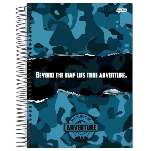 Caderno Espiral Adventure 1 matéria 80 Folhas - Jandaia