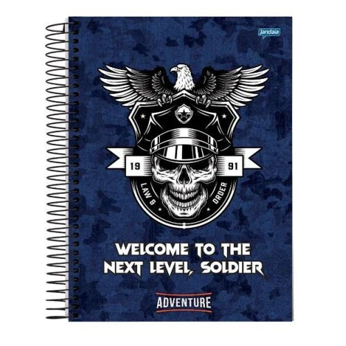 Caderno Espiral Adventure 10 matéria 160 Folhas - Jandaia Caderno Espiral Adventure 10 matéria 160 Folhas - Jandaia