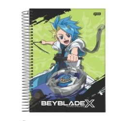 Caderno Espiral Beyblade 1 matéria 80 Folhas - Jandaia