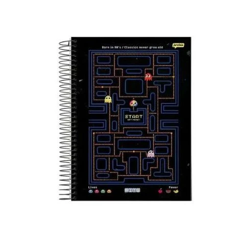 Caderno Espiral Bits 1 matéria 80 Folhas - Jandaia Caderno Espiral Bits 1 matéria 80 Folhas - Jandaia