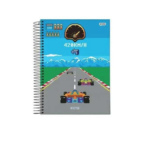 Caderno Espiral Bits 1 matéria 80 Folhas - Jandaia Caderno Espiral Bits 1 matéria 80 Folhas - Jandaia