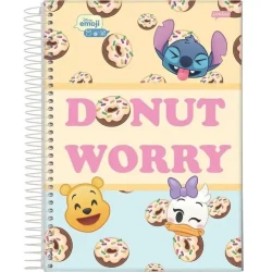 Caderno Espiral Disney Emoji 1 matéria 80 Folhas - Jandaia