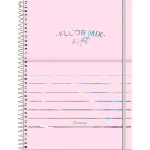 Caderno Fluor Mix Soft 160 Folhas - Foroni
