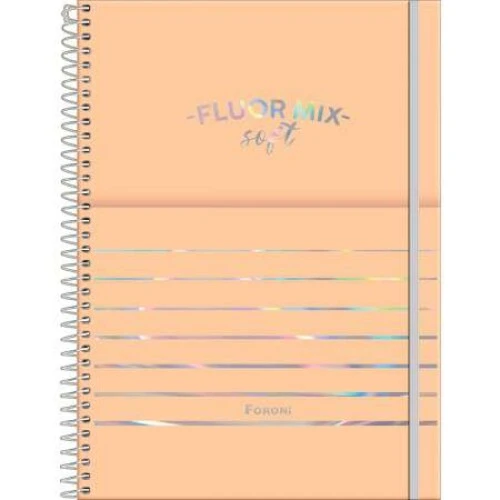 Caderno Fluor Mix Soft 160 Folhas - Foroni