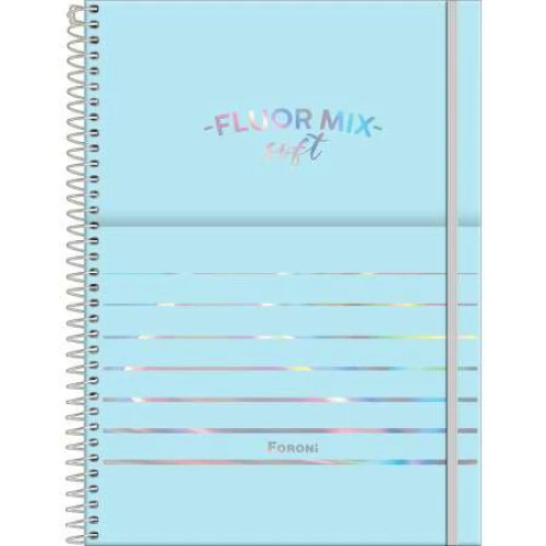Caderno Fluor Mix Soft 160 Folhas - Foroni