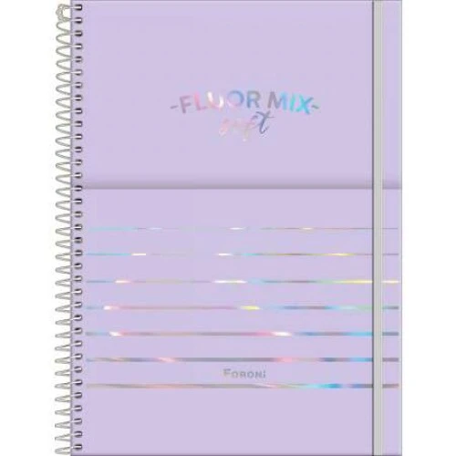 Caderno Fluor Mix Soft 160 Folhas - Foroni