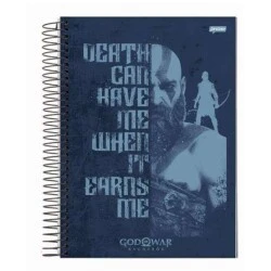 Caderno Espiral God Of War 1 matéria 80 Folhas - Jandaia