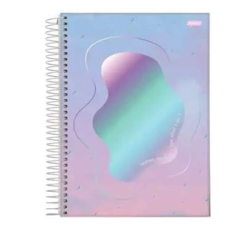 Caderno Espiral Holográfica 1 matéria 80 Folhas - Jandaia