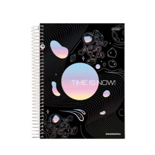 Caderno Espiral Holográfica 1 matéria 80 Folhas - Jandaia
