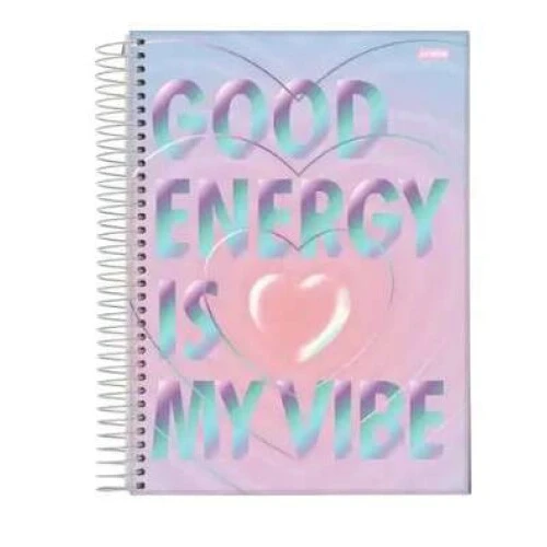 Caderno Espiral Holográfica 1 matéria 80 Folhas - Jandaia