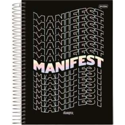 Caderno Universitário 10 Matérias Holográfica 160 Folhas - Jandaia