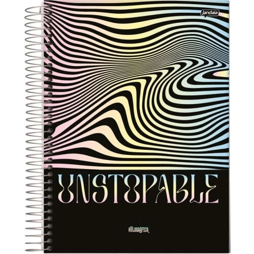 Caderno Universitário 10 Matérias Holográfica 160 Folhas - Jandaia