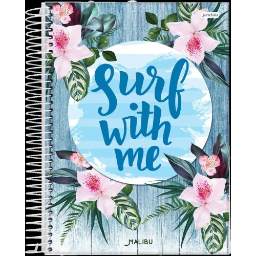 Caderno Universitário 10 Matérias Malibu 200 Folhas - Jandaia