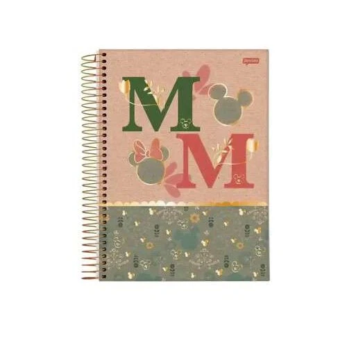 Caderno Espiral Mickey/Minnie Arts Kraft 1 matéria 80 Folhas - Jandaia
