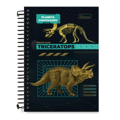 Caderno Espiral Planeta Dinossauro 80 Folhas - Cadersil Caderno Espiral Planeta Dinossauro 80 Folhas - Cadersil