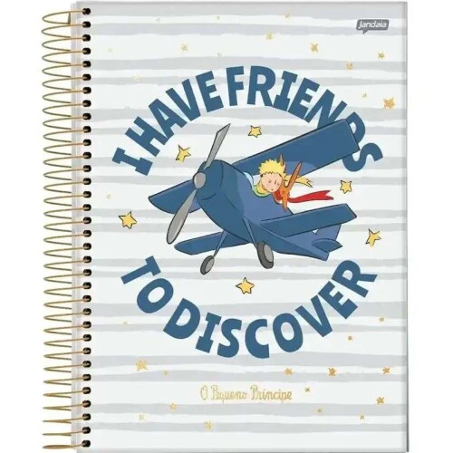 Caderno Espiral O Pequeno Príncipe 10 Matérias 200 Folhas - Jandaia