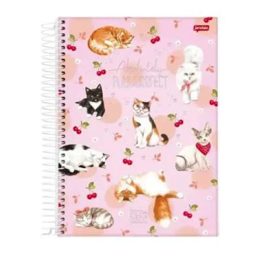 Caderno Espiral Pet Holic 1 matéria 80 Folhas - Jandaia
