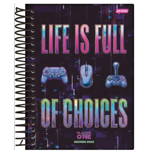 Caderno Universitário 10 Matérias Player 160 Folhas - Jandaia