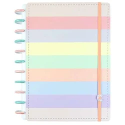 Caderno Inteligente Arco-Iris Pastel  Médio 80 Folhas