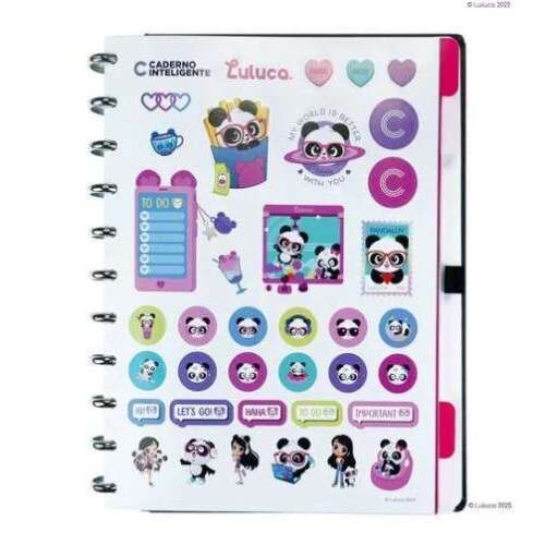 Caderno Inteligente Pandalu Star 80folhas M - Caderno Inteligente