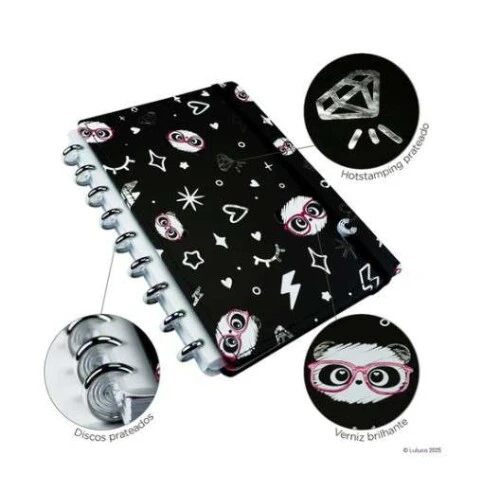 Caderno Inteligente Pandalu Star 80folhas M - Caderno Inteligente