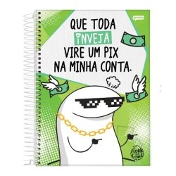 Caderno Univ. Cd 11 Flork 80 Folhas - Jandaia