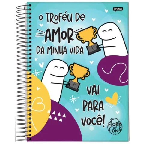 Caderno Univ. Cd 11 Flork 80 Folhas - Jandaia
