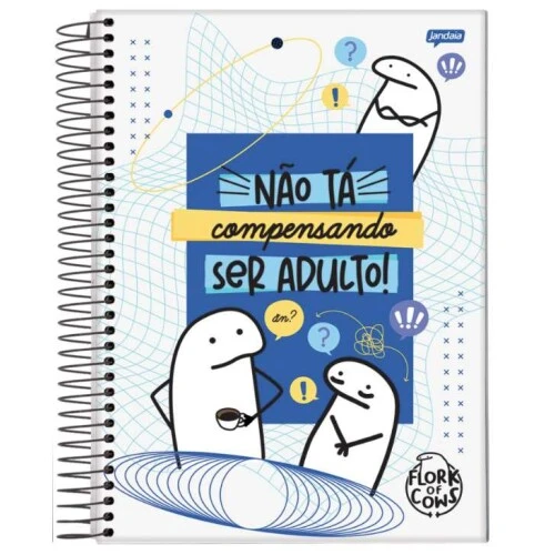Caderno Univ. Cd 11 Flork 80 Folhas - Jandaia