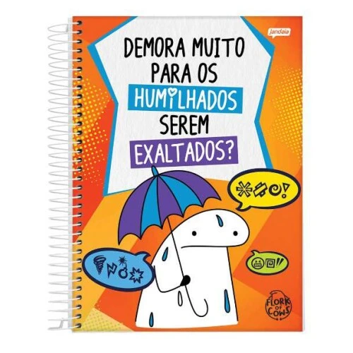 Caderno Univ. Cd 11 Flork 80 Folhas - Jandaia