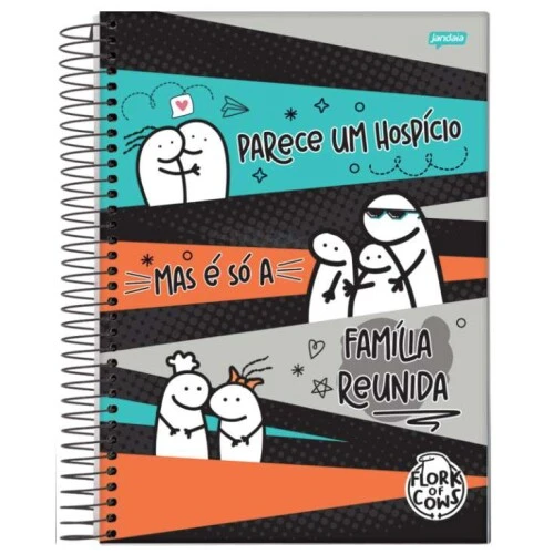 Caderno Univ. Cd 11 Flork 80 Folhas - Jandaia