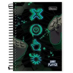 Caderno Espiral Smart Player 80 Folhas - Cadersil