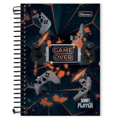 Caderno Espiral Smart Player 80 Folhas - Cadersil