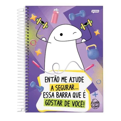 Caderno Universitário 10 Matérias Flork 160 Folhas - Jandaia