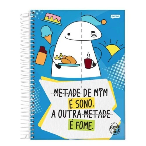 Caderno Universitário 10 Matérias Flork 160 Folhas - Jandaia