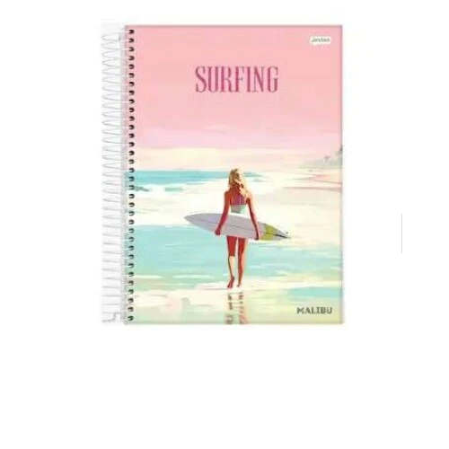 Caderno Universitário 10 Matérias Malibu 200 Folhas - Jandaia