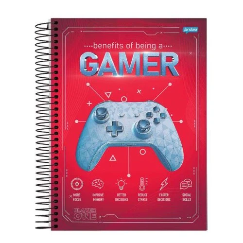 Caderno Universitário 10 Matérias Player 160 Folhas - Jandaia