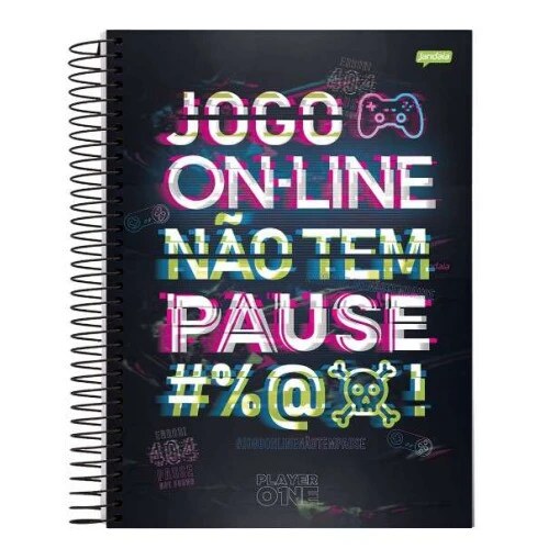 Caderno Universitário 10 Matérias Player 160 Folhas - Jandaia