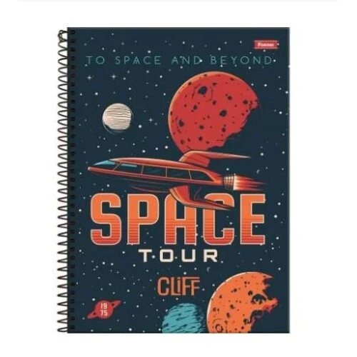 Caderno Universitário 10 matéria Cliff 160 Folhas  Foroni