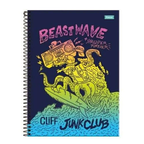 Caderno Universitário 10 matéria Cliff 160 Folhas  Foroni