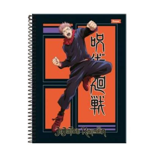 Caderno Universitário 10 matéria Jujutsu Kaisen 160 Folhas  Foroni