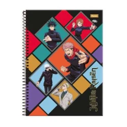 Caderno Universitário 10 matéria Jujutsu Kaisen 160 Folhas  Foroni