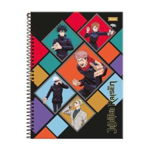 Caderno Universitário 10 matéria Jujutsu Kaisen 160 Folhas  Foroni