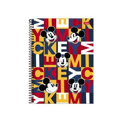 Caderno Universitário 101 Mickey Mouse Grande 160 Folhas Foroni Caderno Universitário 101 Mickey Mouse Grande 160 Folhas Foroni