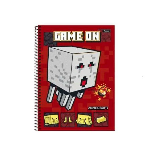 Caderno Universitário 10 matéria Minecraft 160 Folhas Foroni Caderno Universitário 10 matéria Minecraft 160 Folhas Foroni