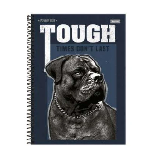Caderno Universitário 10 matéria Power Dog 160 Folhas  Foroni