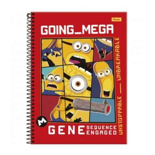 Caderno Universitário 10 matérias Minnions 160 Folhas - Foroni