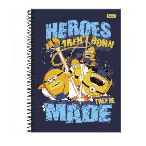 Caderno Universitário 10 matérias Minnions 160 Folhas - Foroni