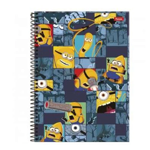 Caderno Universitário 10 matérias Minnions 160 Folhas - Foroni